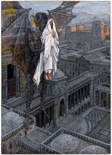 Canvas Print Christ Borne Up unto a Pinnacle of the Temple