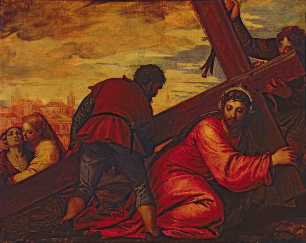 Fine Art Print Christ Sinking under the Weight of the Cross