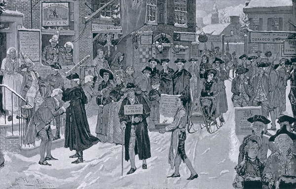Fine Art Print Christmas Morning in Old New York Before the Revolution