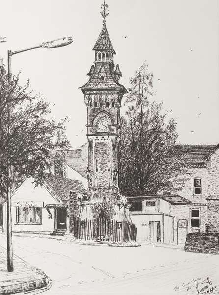 Fine Art Print Clock Tower, Hay on Wye, 2007,