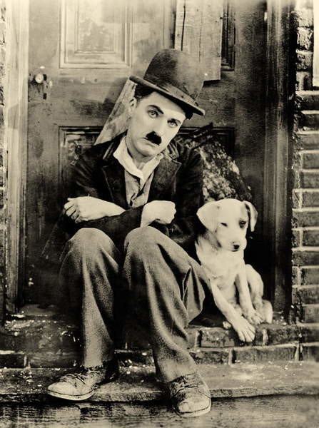 Co-stars Charlie Chaplin and Scraps, A Dog's Life | Reproductions of famous  paintings for your wall