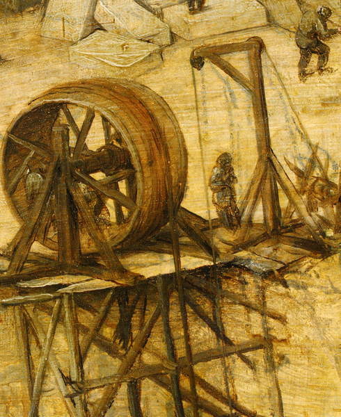 Fine Art Print Crane detail from Tower of Babel, 1563