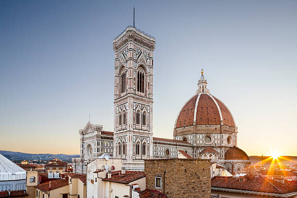 Art Photography Dawn breaks over the Duomo or Florence cathedral.