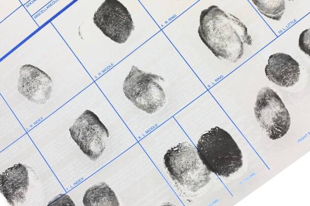 Art Photography Detail of a fingerprint document