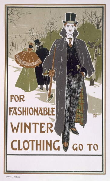 Fine Art Print Draft poster design for a winter clothing company