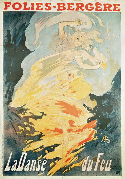 Canvas Print Folies Bergere: la Danse du Feu, France 1897
