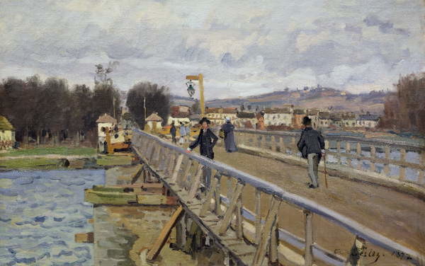 Canvas Print Footbridge at Argenteuil, 1872