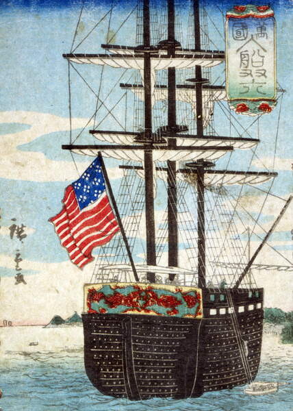 Fine Art Print Foreign ships calling at port, , 1860