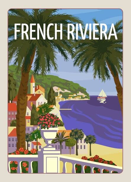 1948 FRANCE Nice French Riviera Travel Poster Art Print by Retro Graphics -  Fine Art America
