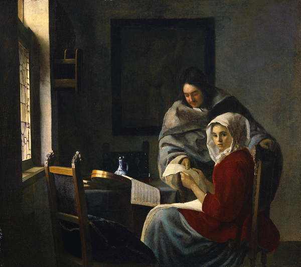 Fine Art Print Girl interrupted at her music, c.1658-69