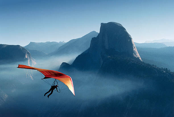 Art Photography Hang Gliding Over Yosemite Valley