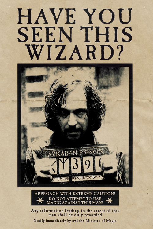 Juliste Taulu Harry Potter Wanted Sirius Black Fanituotteet