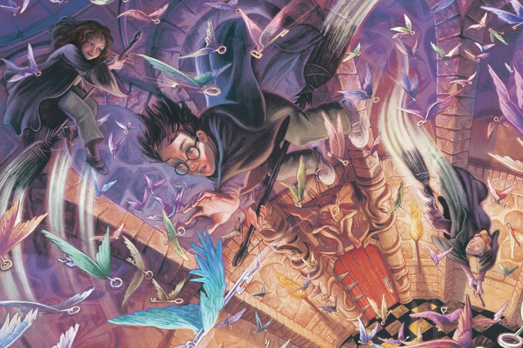 Wallpaper Mural Harry Potter -Winged Keys