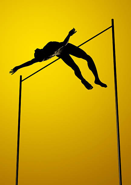 Art Photography High Jumper above the Pole