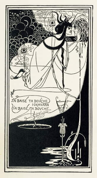 I kissed your mouth, John, 1894, Beardsley, Aubrey | Reproductions of ...