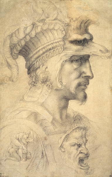 Fine Art Print Ideal head of a warrior