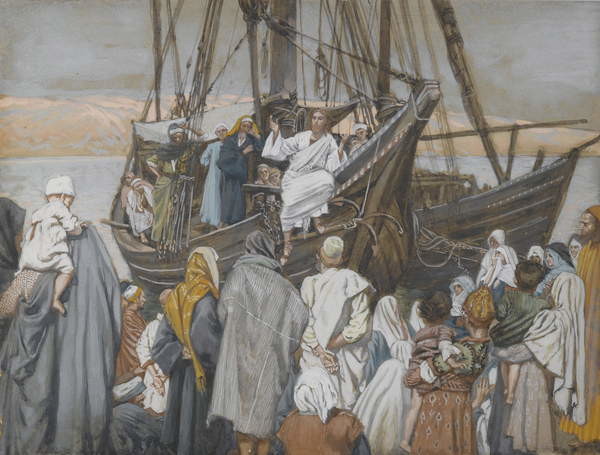 Fine Art Print Jesus Preaches in a Ship