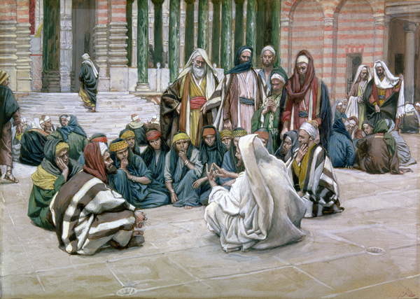 Canvas Print Jesus Speaking in the Treasury