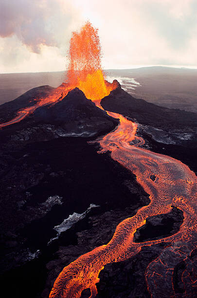 Art Photography Kilauea Volcano Erupting