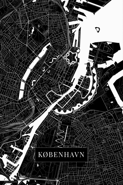 Map København black