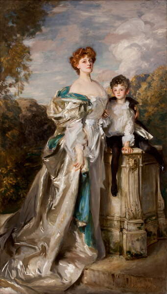 Fine Art Print Lady Warwick and her Son, 1905