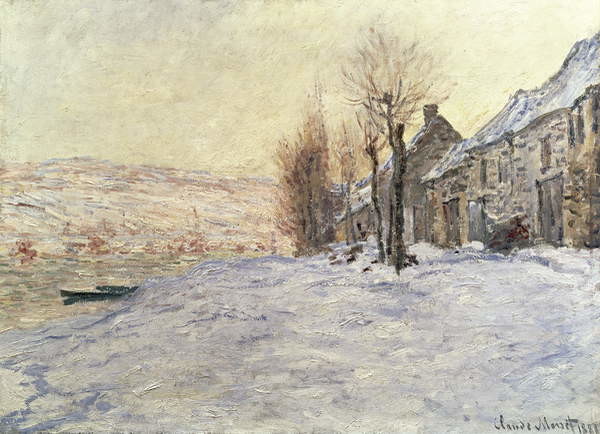 Canvas Print Lavacourt under Snow, c.1878-81