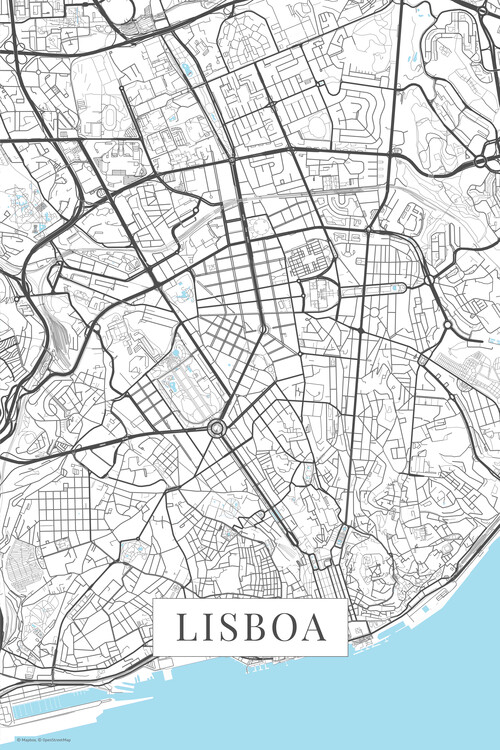 Map Lisboa white