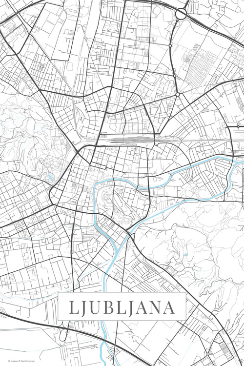 Map Ljubljana white