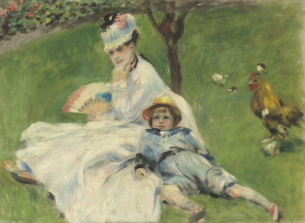 Fine Art Print Madame Monet and Her Son, 1874