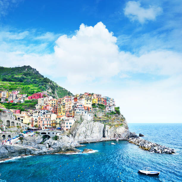 Manarola town in Cinque Terre, Italy | Posters, Art Prints, Wall Murals ...