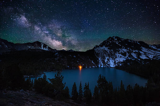 Art Photography Milky Way over Green Lake