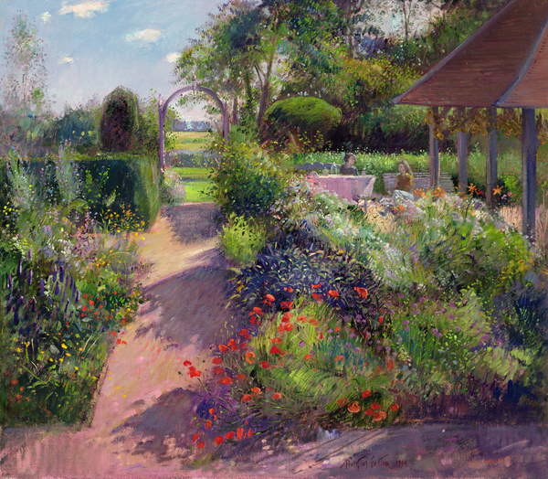 Fine Art Print Morning Break in the Garden, 1994