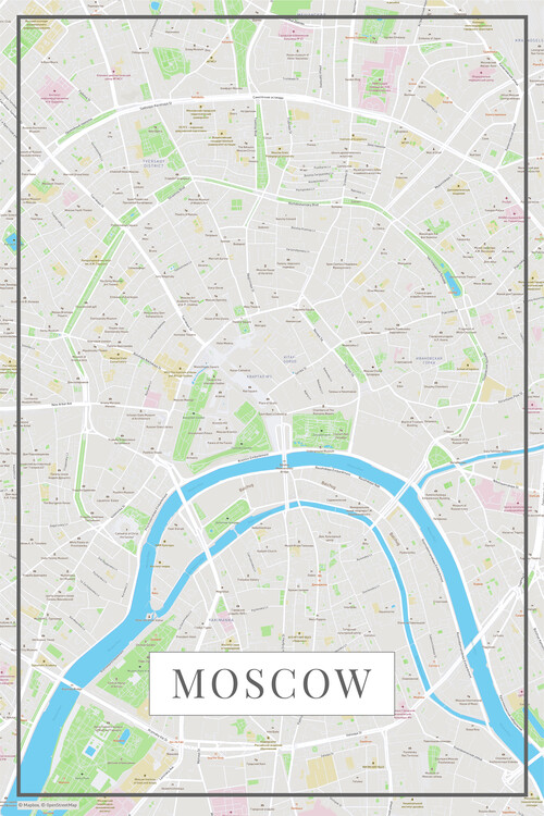 Map Moscow color