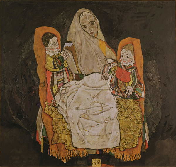 Canvas Print Mother with Two Children, 1915-17