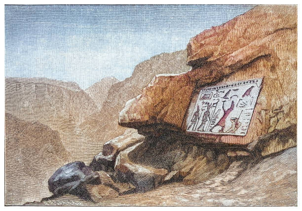 Valokuvataide Old engraved illustration of Wadi Maghareh