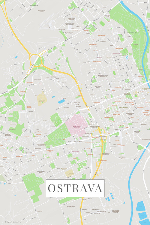 Map Ostrava color