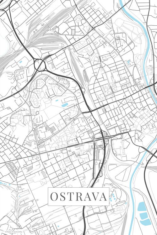 Map Ostrava white