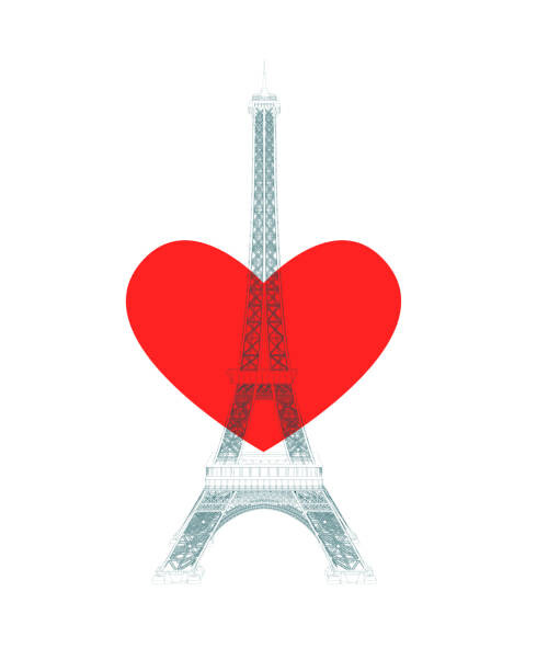 Wall Art Print | Outline of a detailed Eiffel Tower | Europosters