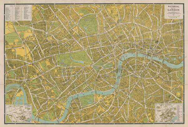 Fine Art Print Pictorial Map of London