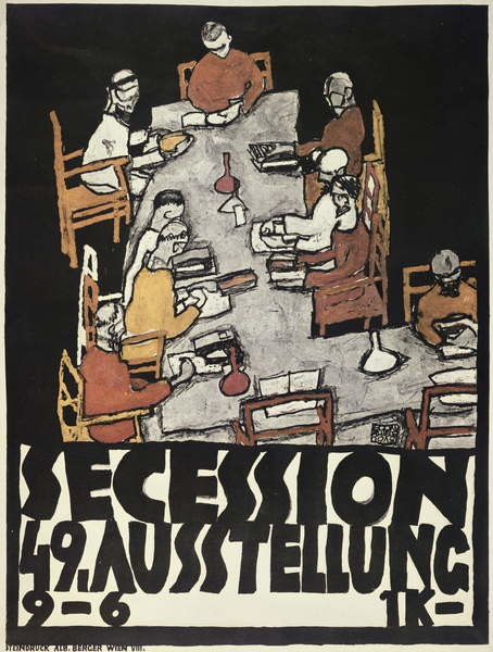 Fine Art Print Poster for the Vienna Secession, 49th Exhibition, Die Freunde