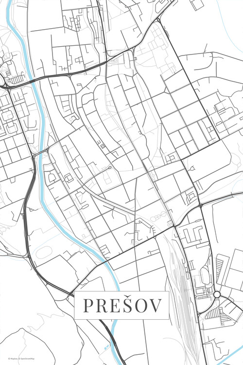 Map Presov white