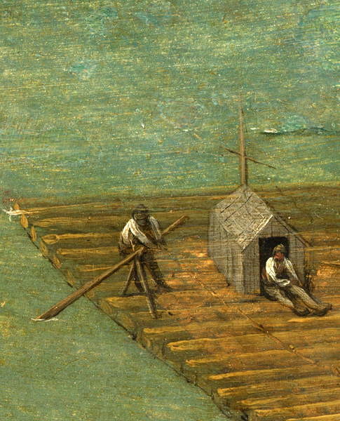 Fine Art Print Raft detail from Tower of Babel, 1563