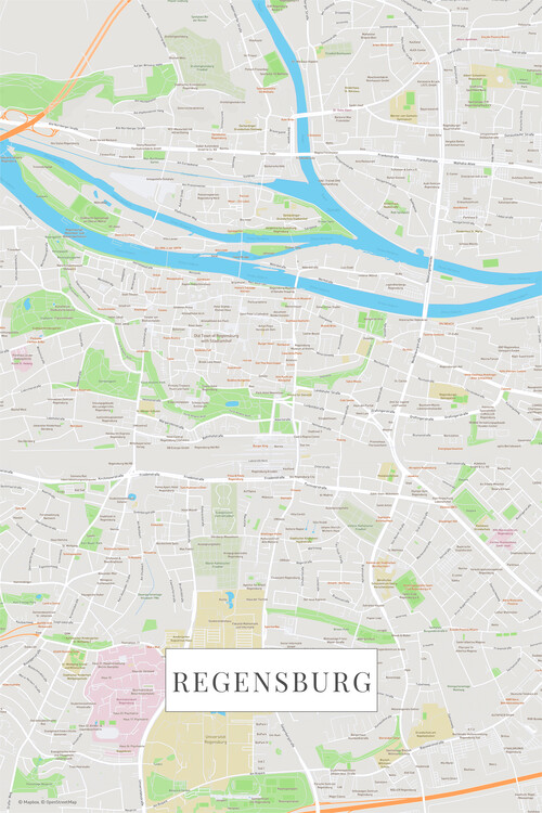 Map Regensburg color