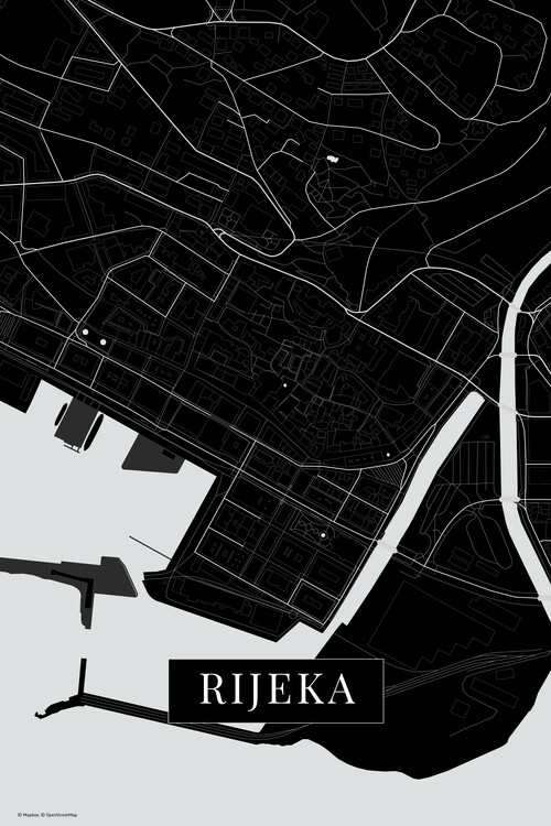 Map Rijeka balck