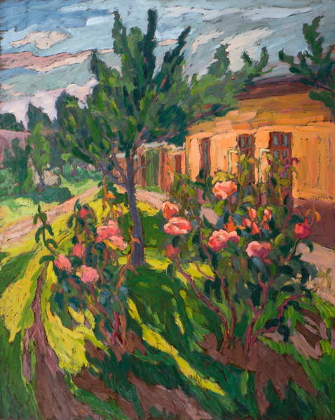 Canvas Print Roses in my Forecourt, 2012