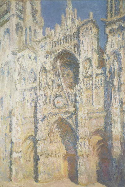 Fine Art Print Rouen Cathedral in Full Sunlight: Harmony in Blue and Gold