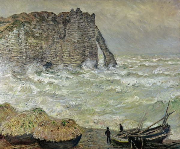 Fine Art Print Rough Sea at Etretat, 1883