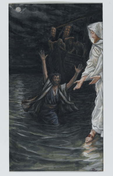 Canvas Print Saint Peter Walks on the Sea