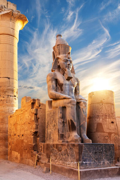 Art Photography Seated statue of Ramesses II by