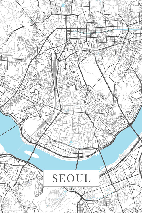 Map Seoul white